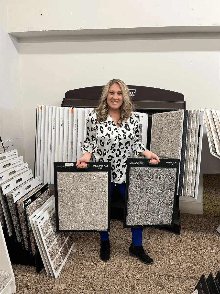 Carpet product at showroom | F & A Flooring